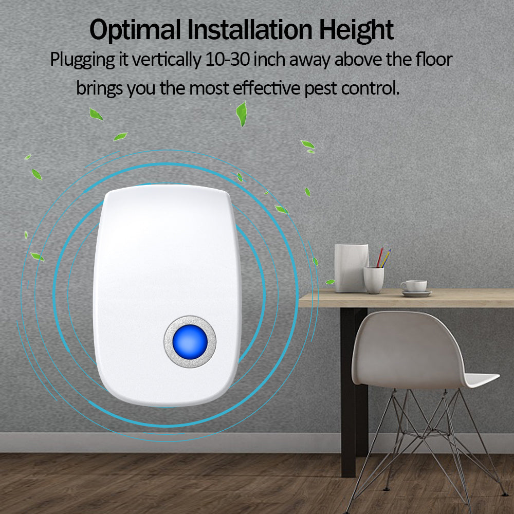 Upgraded Ultrasonic Pest Control Repeller Pest Control Electronic Pest Repellent Plug in Indoor for Rodents Mice Cockroach Bug Roach Mosquitoes Insects Spiders 6 Packs